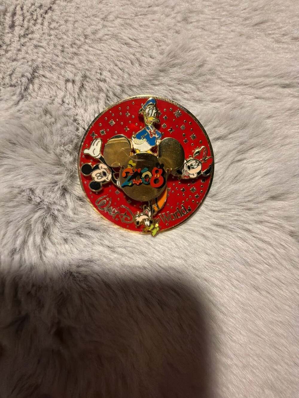 Disney Walt Disney World 2008 Fab 4 Spinner Pin Mickey Minnie Donald